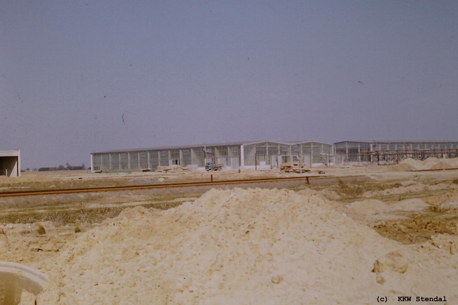  Baustellenfoto 1979, Hallen fr Importausrstungen 