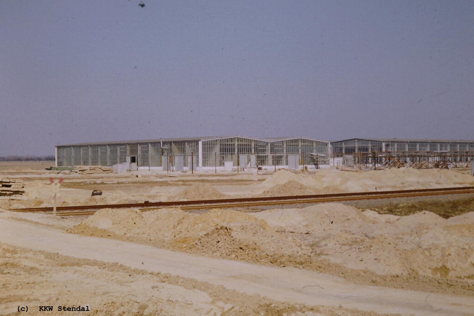  Baustellenfoto 1979, Hallen fr Importausrstungen 