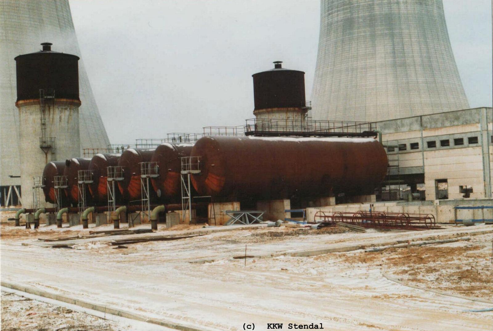 KKW Stendal, Baustelle 1990, KTZWA Khlturmzusatzwasseraufbereitung 