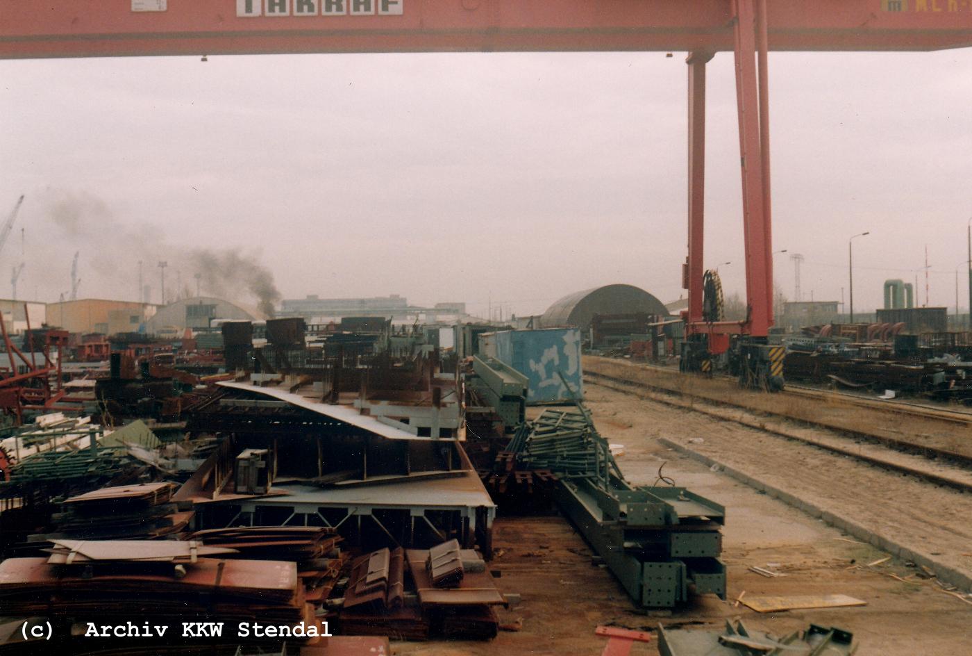  DDR KKW Stendal, Baustelle 1991, Rckbau,  