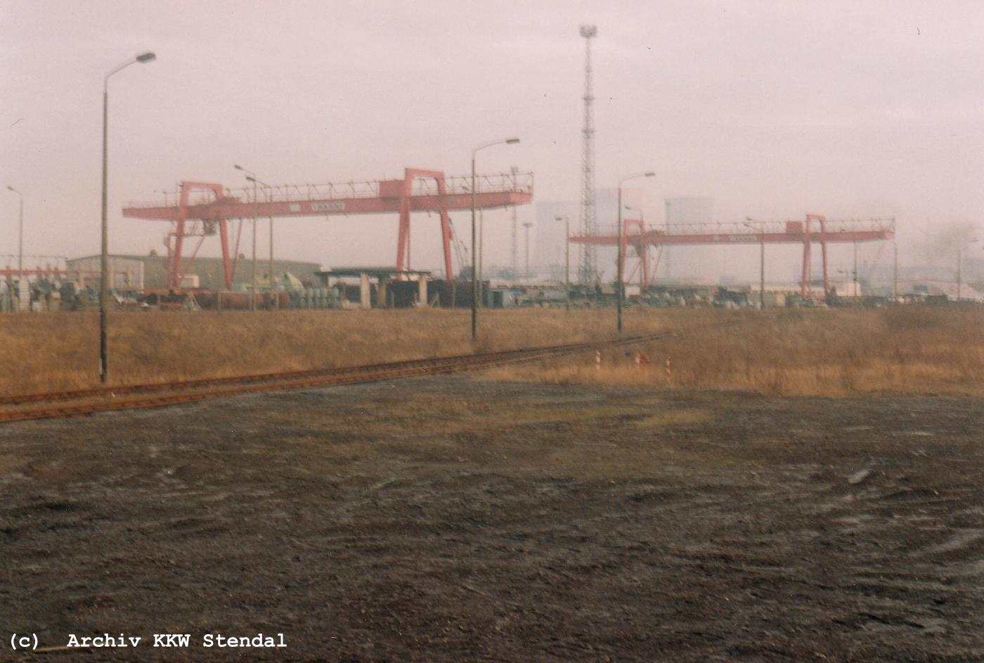  DDR KKW Stendal, Baustelle 1991, Rckbau,  