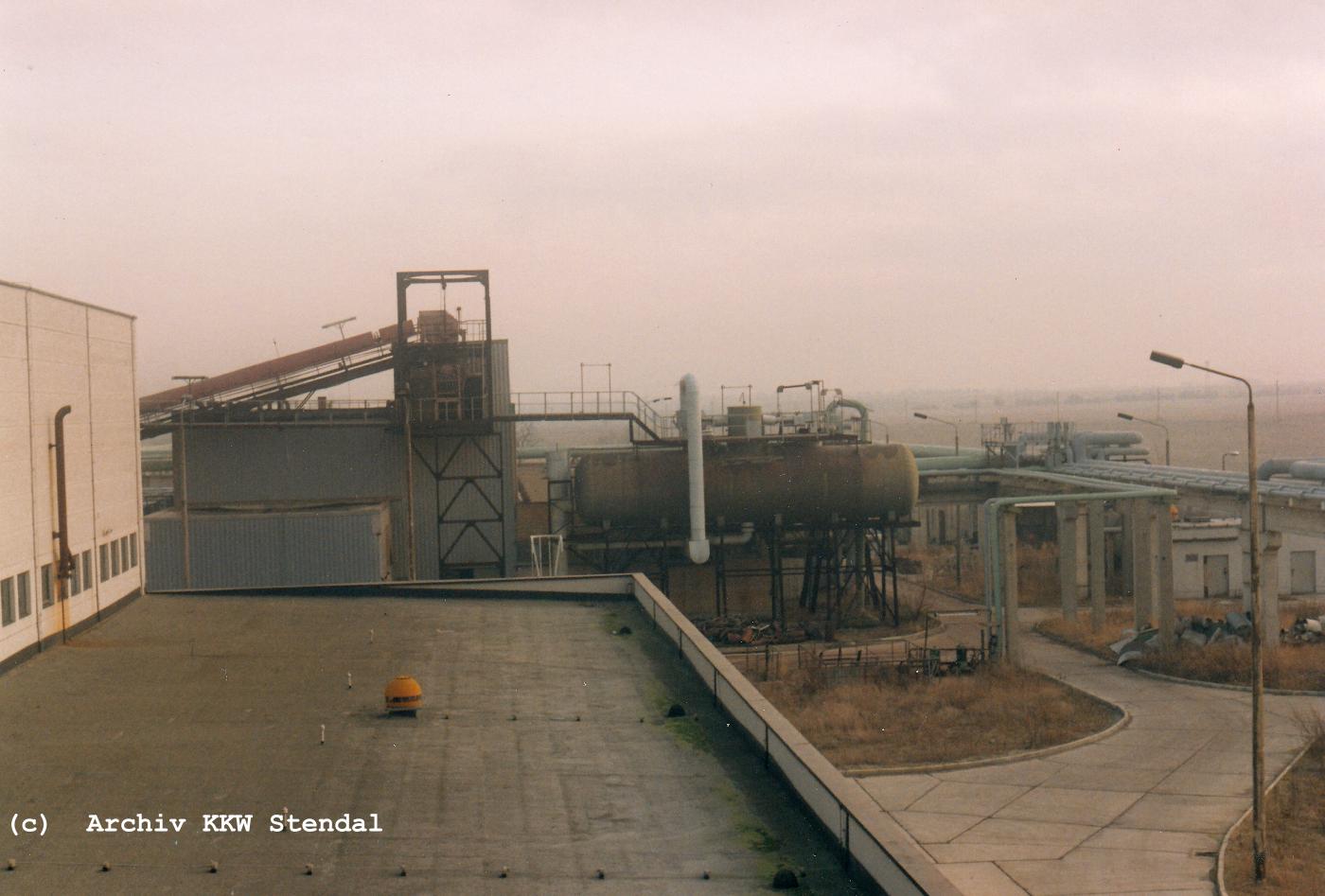  DDR KKW Stendal, Baustelle 1991, Rckbau, Heizwerk 