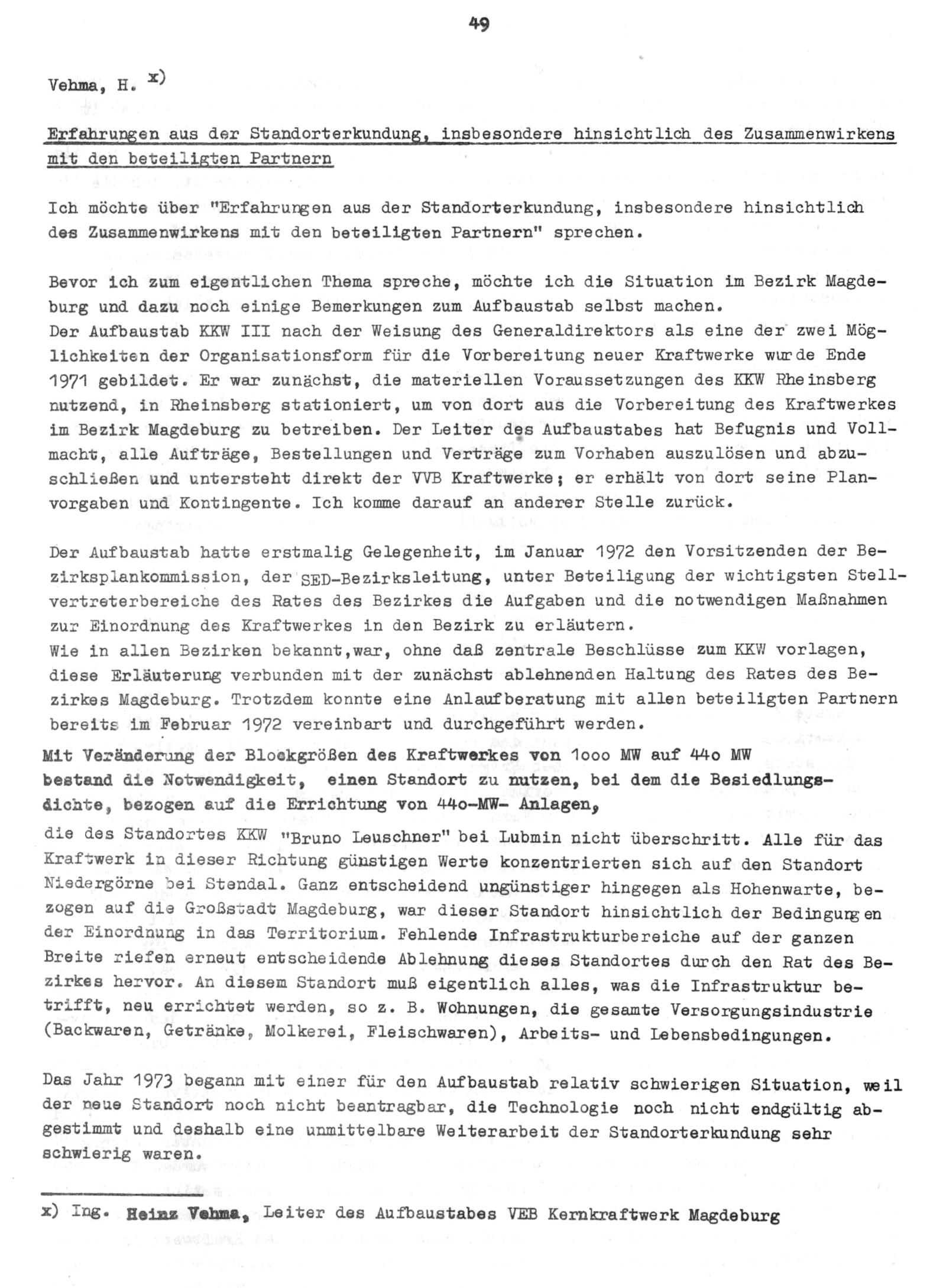 KKW Stendal, Baustelle, Investkonferenz Boxberg 1974 